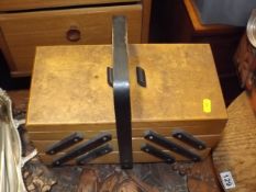 A Vintage Sewing Box & Contents
