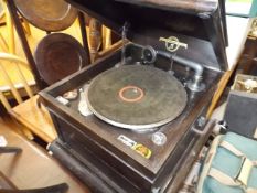 A Columbia Gramophone With A Quantity Of Early Rec