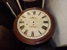 A Large Victorian Fusee Wall Clock A/F