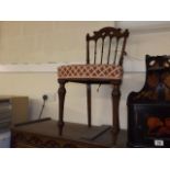 An Edwardian Upholstered Bedroom Chair