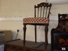 An Edwardian Upholstered Bedroom Chair