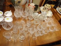 A Quantity Of Various Cut Glass Crystal