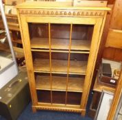 A Honey Oak Glazed Country Cottage Style Bookcase