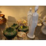 A Signed Spode Figure & Other Ceramics