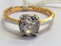 An 18ct gold diamond ring approx. 1.2cts