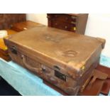 An Early 20thC. Leather Suitcase