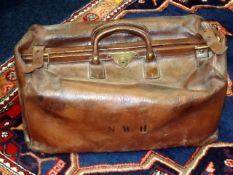 A 19thC. Leather Gladstone Bag