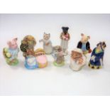 Nine Beswick Beatrix Potter figures including Litt