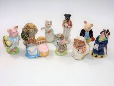 Nine Beswick Beatrix Potter figures including Litt