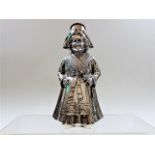 A c.1900 Hanau silver figure of a Dutch girl