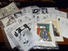 A Quantity Of Sixteen Prints, Many Double Sided, A
