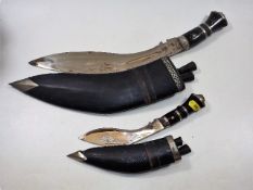 A Indian Kukri knife & one other