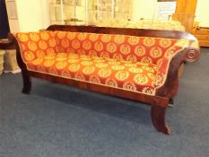 A William IV Chaise Longue With Scroll Ends