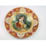 A hand painted Vienna porcelain plate