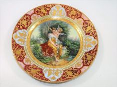A hand painted Vienna porcelain plate