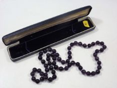 A set of amethyst beads