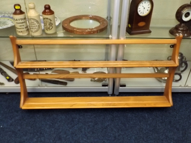 A 1970'S Ercol Retro Elm Plate Rack