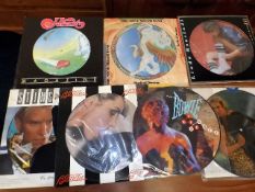 A selection of vinyl LP picture discs including Bl