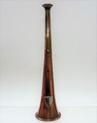 A c.1900 copper hunting horn with later 1920's sil