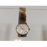 A 9ct Gents Caravelle wrist watch