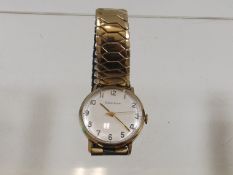 A 9ct Gents Caravelle wrist watch