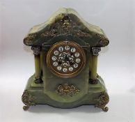 A C.1900 Green Onyx Clock