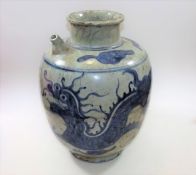 A c.1600 Chinese Ming Dynasty wine vessel with dra