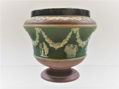 A rare 19thC. two tone Wedgwood footed vase with M