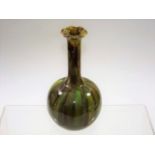 A green glazed Burmantofts vase