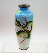 A Japanese cloisonne vase with dragon decor