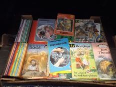 A boxed quantity of Ladybird books