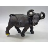 A Heavy Granite Stone Carving Of African Buffalo