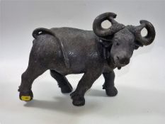 A Heavy Granite Stone Carving Of African Buffalo