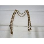 A 9ct gold belcher chain