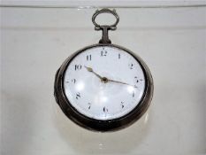 A c.1800 silver cased Verge pocket watch with dome