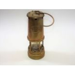 A Hockley & Limelight brass miners lamp