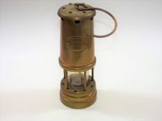 A Hockley & Limelight brass miners lamp