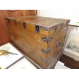 A Large 19thC. Silver Chest With Linings