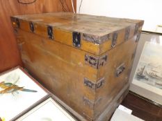 A Large 19thC. Silver Chest With Linings