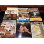 A selection of Beatles & John Lennon vinyl LP's in