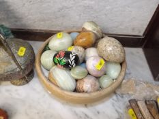 A bowl of polished stone eggs