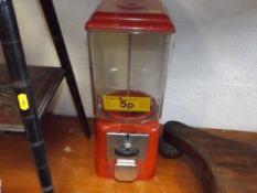A 1980's sweet dispensing machine
