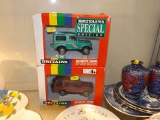 Two Britains Landrover vehicles in box
