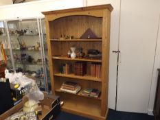A large pine book case