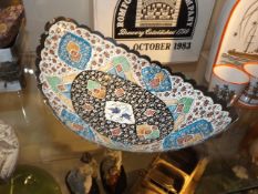 A decorative Persian enamelled bowl