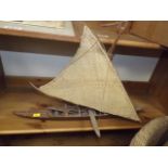A model of an Asian fishing boat