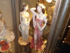 A pair of Coalport figurines