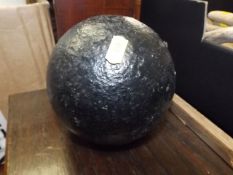 A painted cannonball