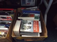 A box of books mostly relating to military history