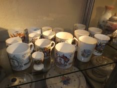 A quantity of commemorative cups & beakers